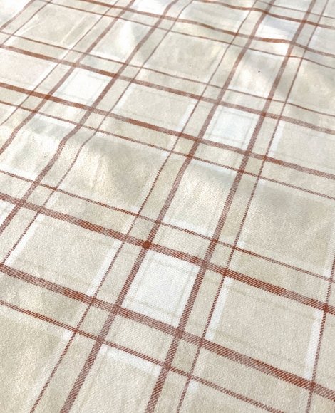 Рубашечная фланель в клетку молочная Рубашечная фланель в клетку молочная