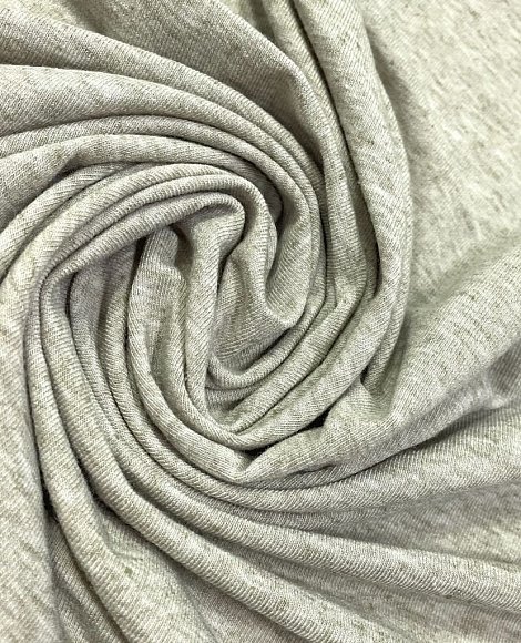 Трикотаж тонкий меланж бл.зеленый